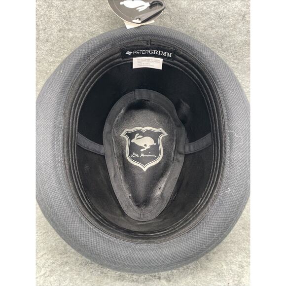 VTG Y2k Peter Grimm Men's Sz S/M Chaos Fedora Hat Black/Charcoal NEW True Charac - Picture 4 of 10